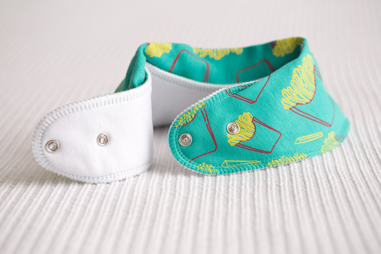 Fries please organic cotton bandana bib
