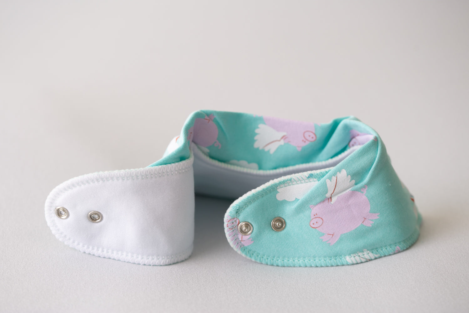 Flying pigs organic cotton DribbleBoo bandana bib