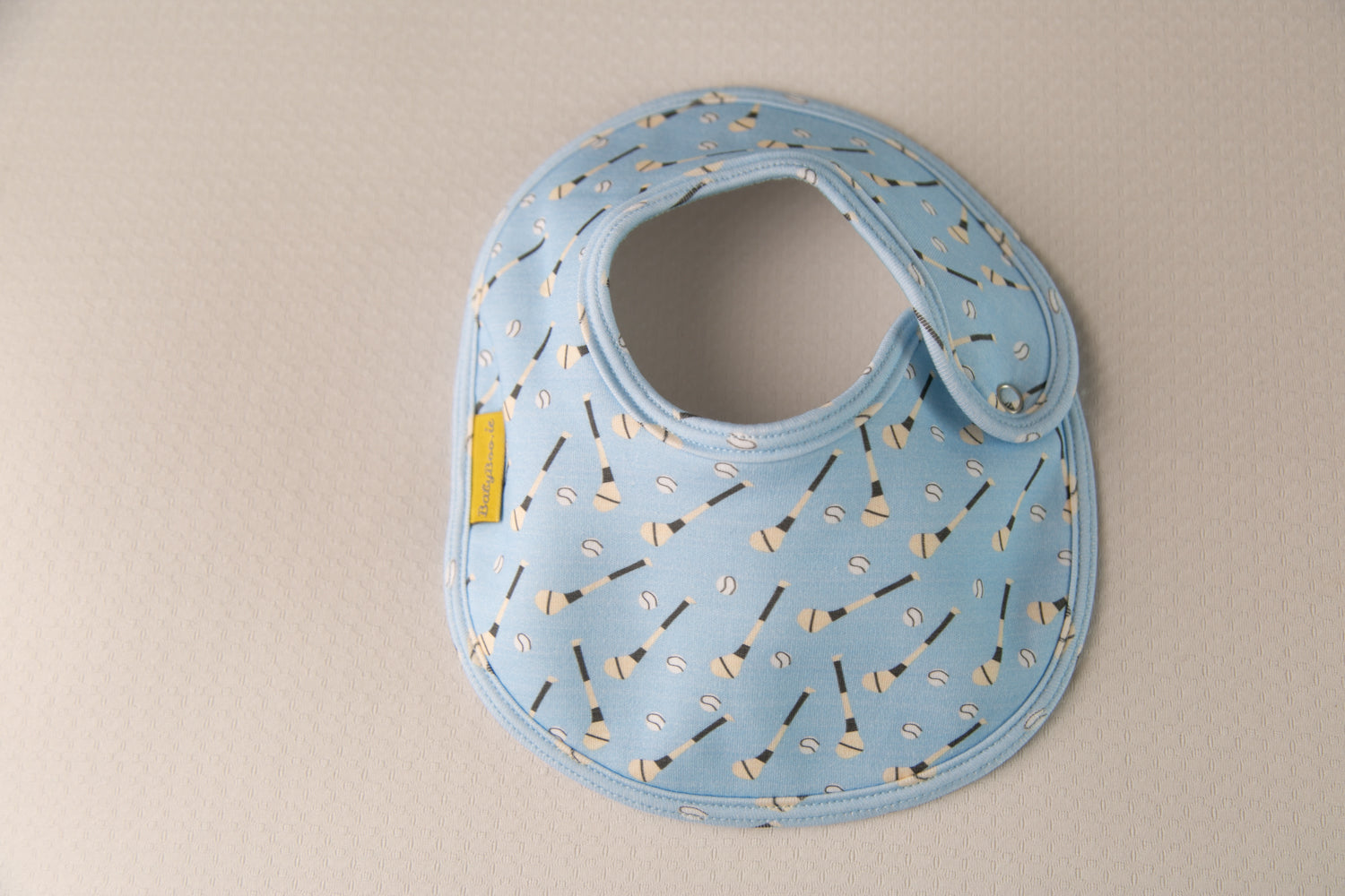 Baby Blue GAA organic cotton LittleBoo baby bib