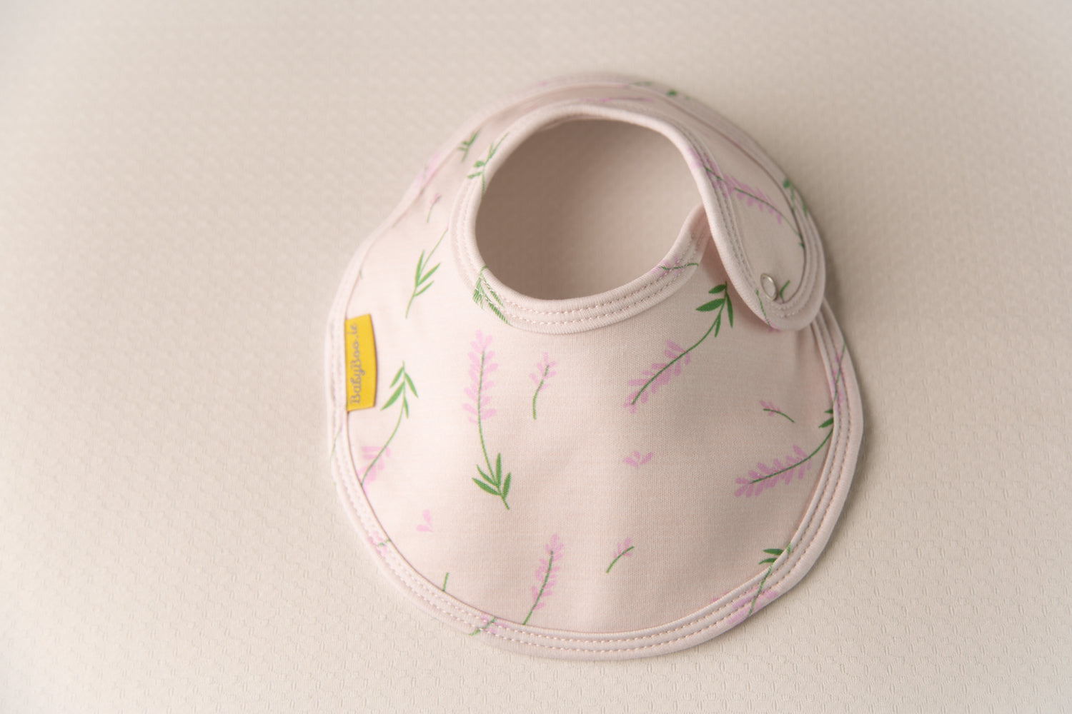 Dusty lavender organic cotton LittleBoo baby bib