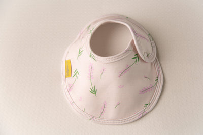 Dusty lavender organic cotton LittleBoo baby bib