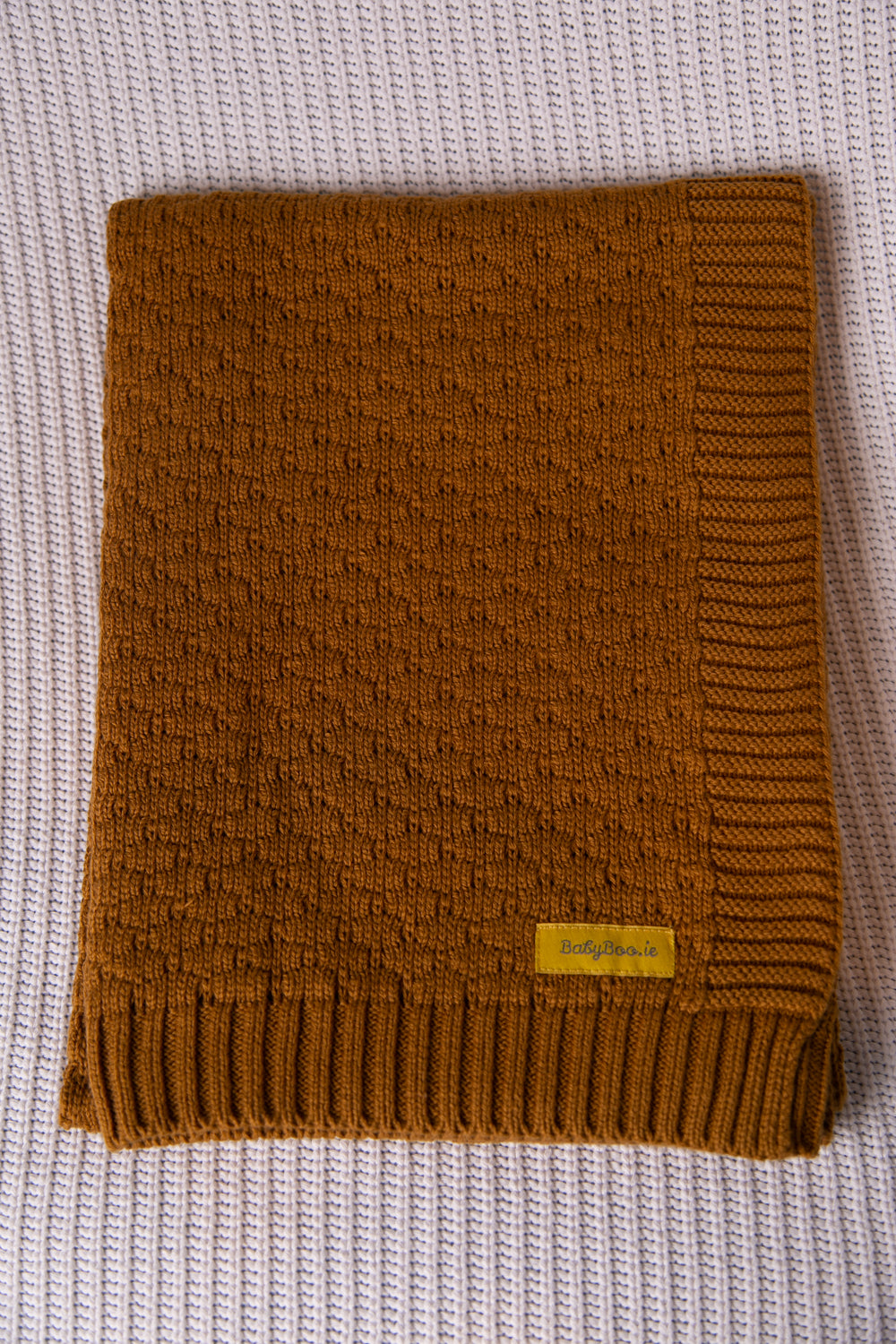 Golden organic cotton honeycomb style BlankieBoo