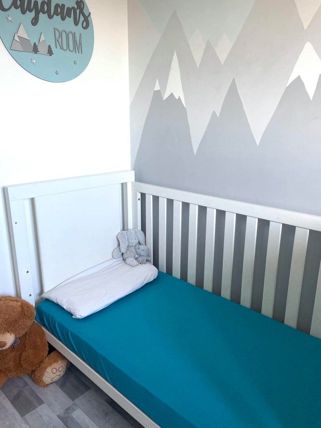 Just teal organic cotton BeddyBoo fitted sheet
