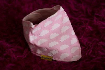 Up in the Pink clouds organic cotton DribbleBoo bandana