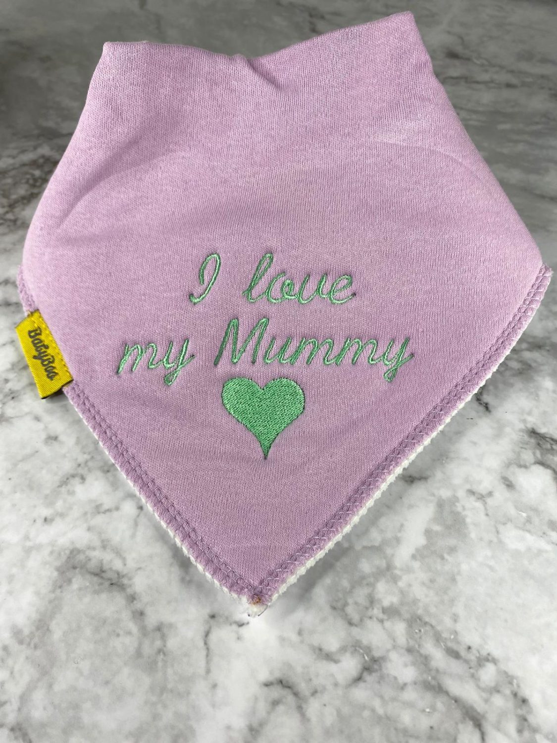 I love my mummy organic cotton bandana bib