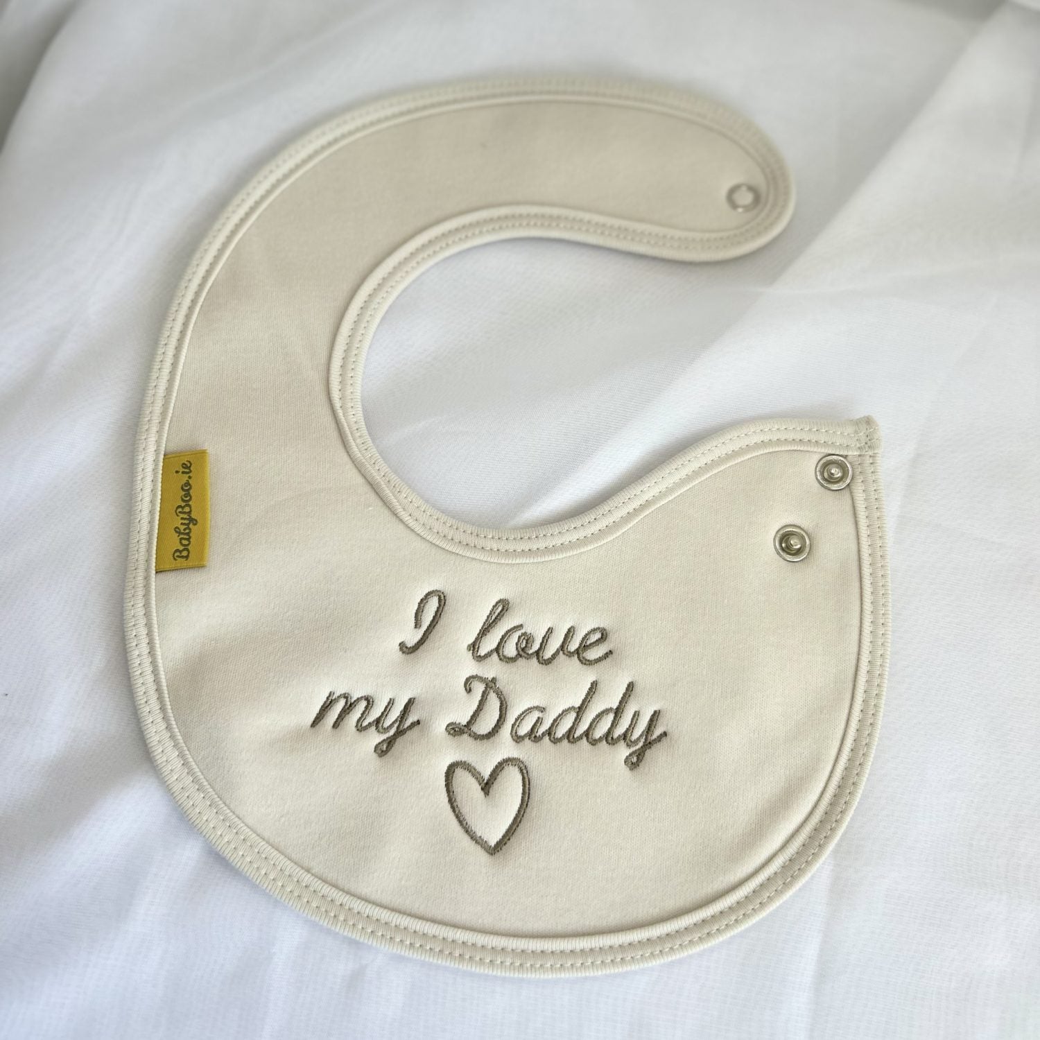 I love my Daddy organic cotton LittleBoo newborn bib