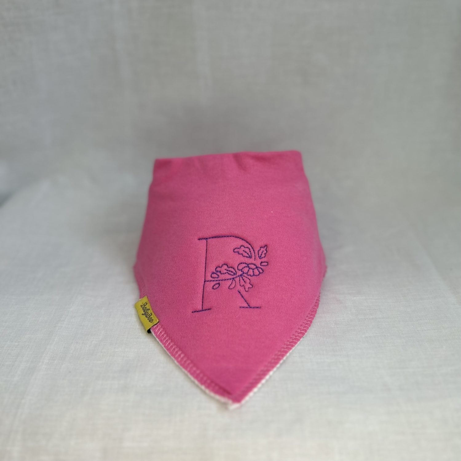 Botanical Letter Organic Cotton DribbleBoo Bandana Bib