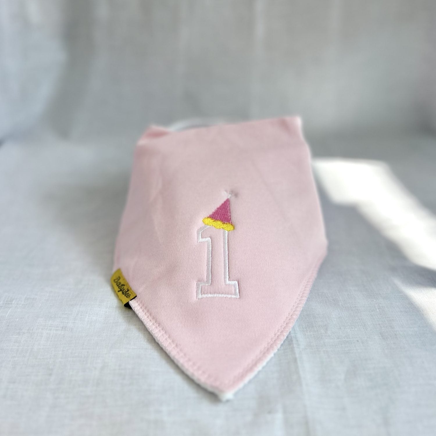 First birthday party organic cotton Dribbleboo bandana bib