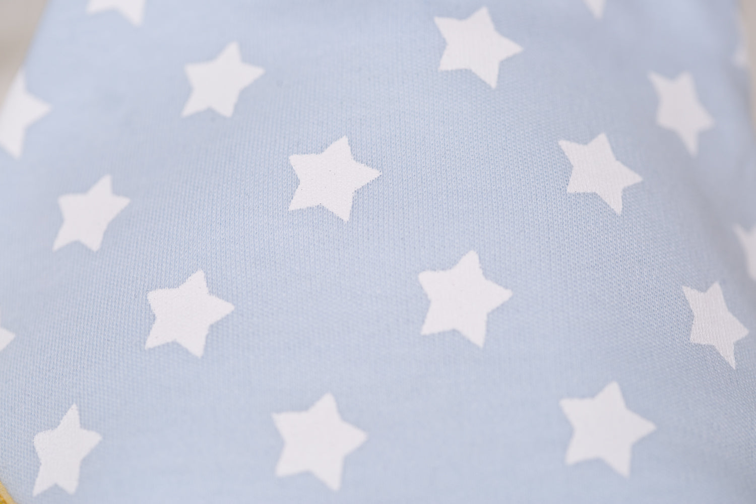 Baby blue with white stars organic cotton LittleBoo baby bib