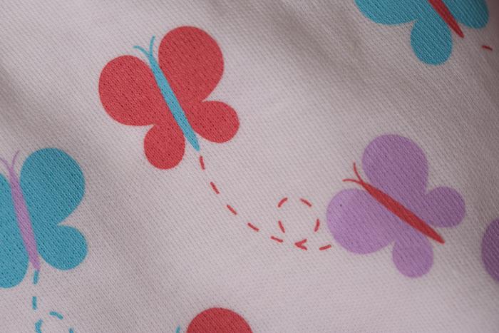 Cream fly fly butterfly organic cotton DribbleBoo bandana bib