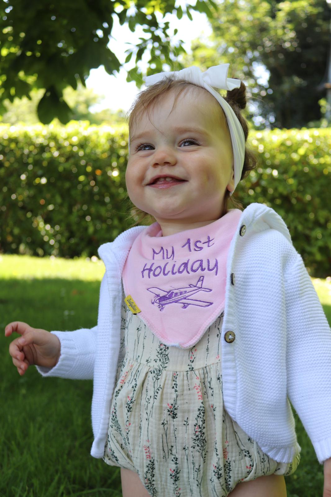 My 1st Holiday organic cotton bandana bib