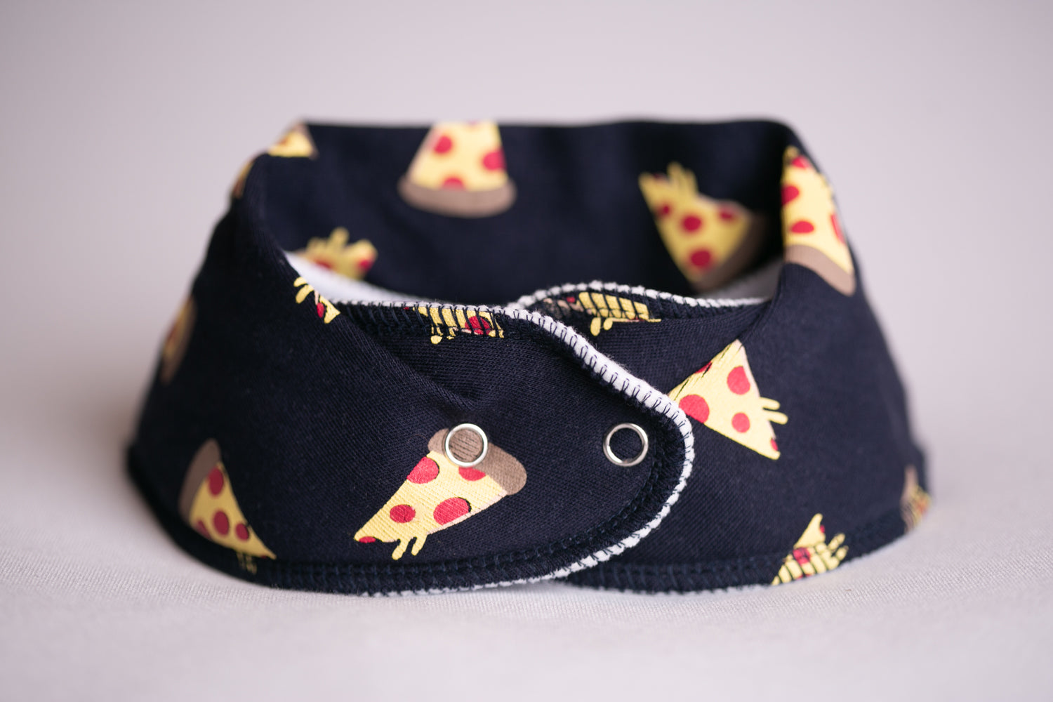 Pizza monster organic cotton DribbleBoo bandana bib
