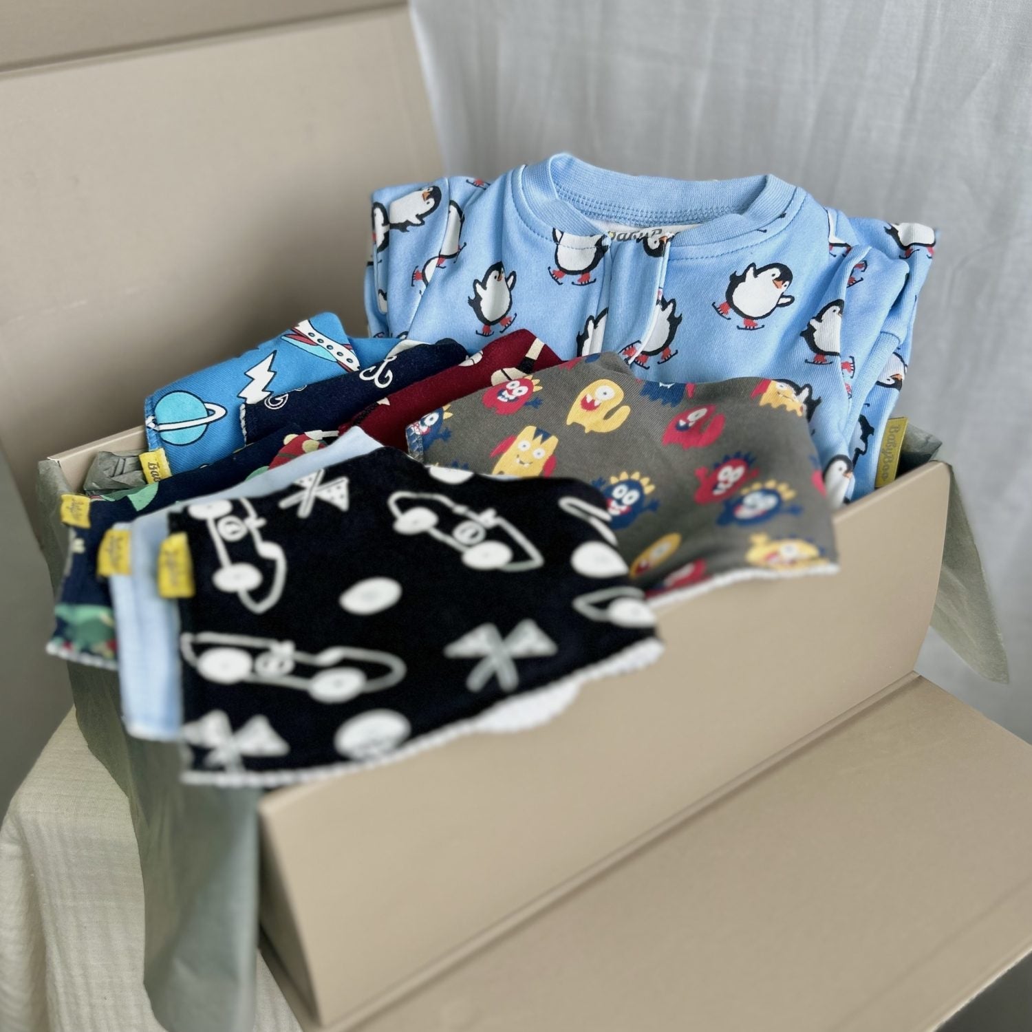 Luxury baby boy gift box (with ZippyBoo / a week of bibs)