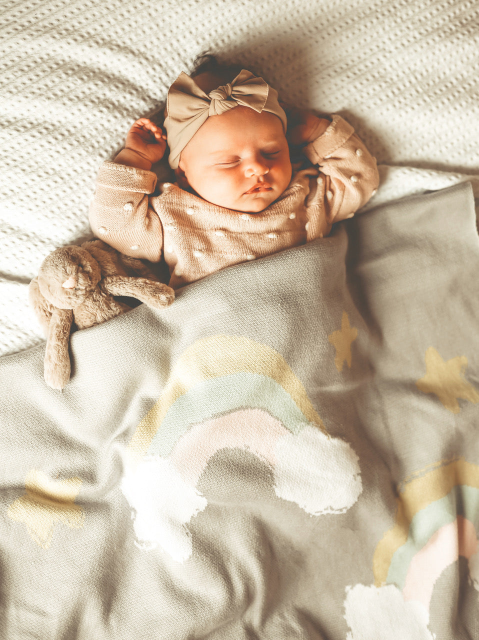 Organic cotton rainbows BlankieBoo