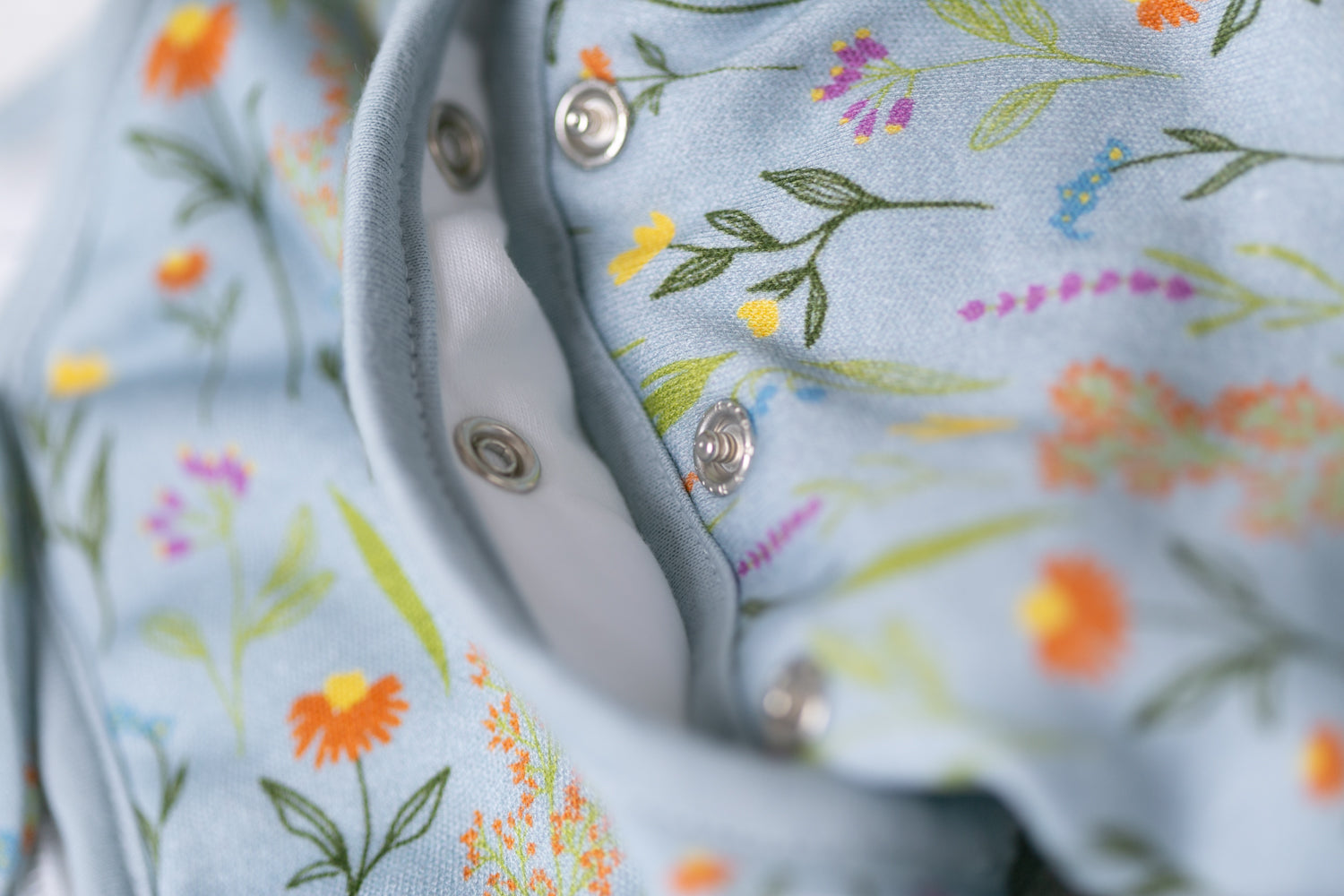 Wildflowers organic cotton SnuggleBoo sleepsuit (1 tog)