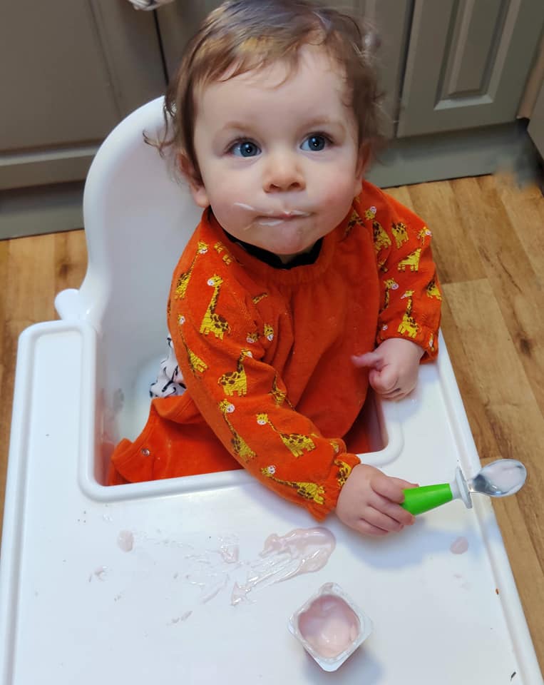 Orange Gerry Giraffe YummyBoo feeding bib
