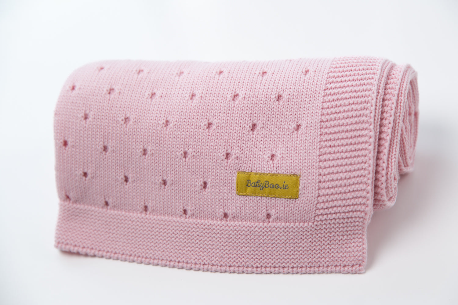 Organic cotton baby pink cellular BlankieBoo