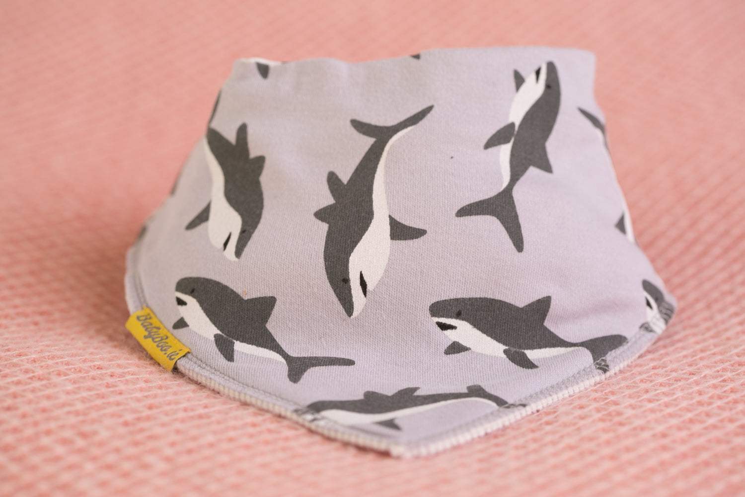 Super sharks organic cotton DribbleBoo bandana bib
