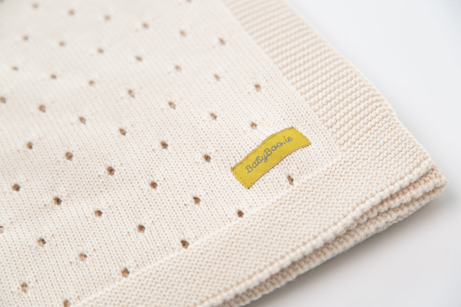 Organic cotton cream cellular BlankieBoo