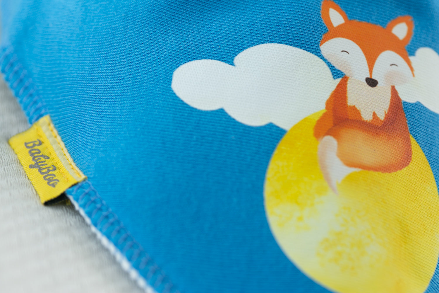 Up in the moon fox organic cotton DribbleBoo bandana bib
