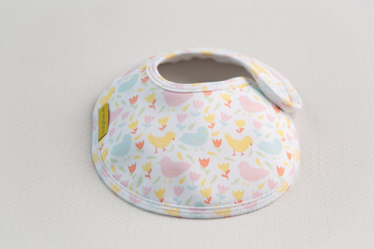 Spring chicks organic cotton LittleBoo baby bib