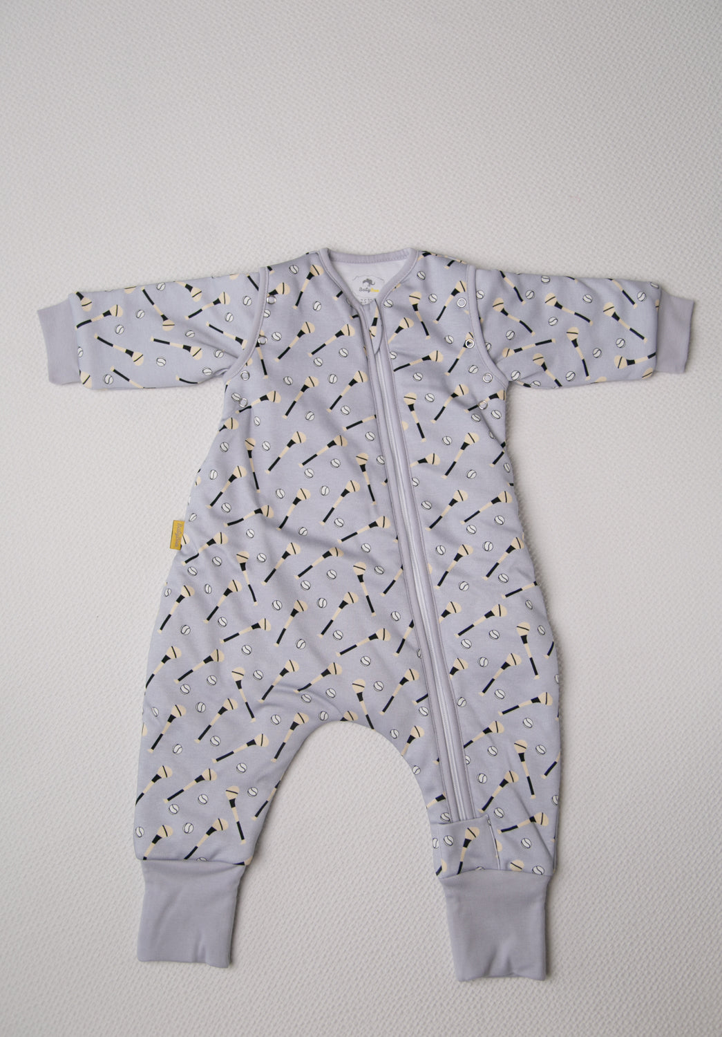 Grey GAA fan organic cotton SnuggleBoo sleepsuit (2.5 tog)