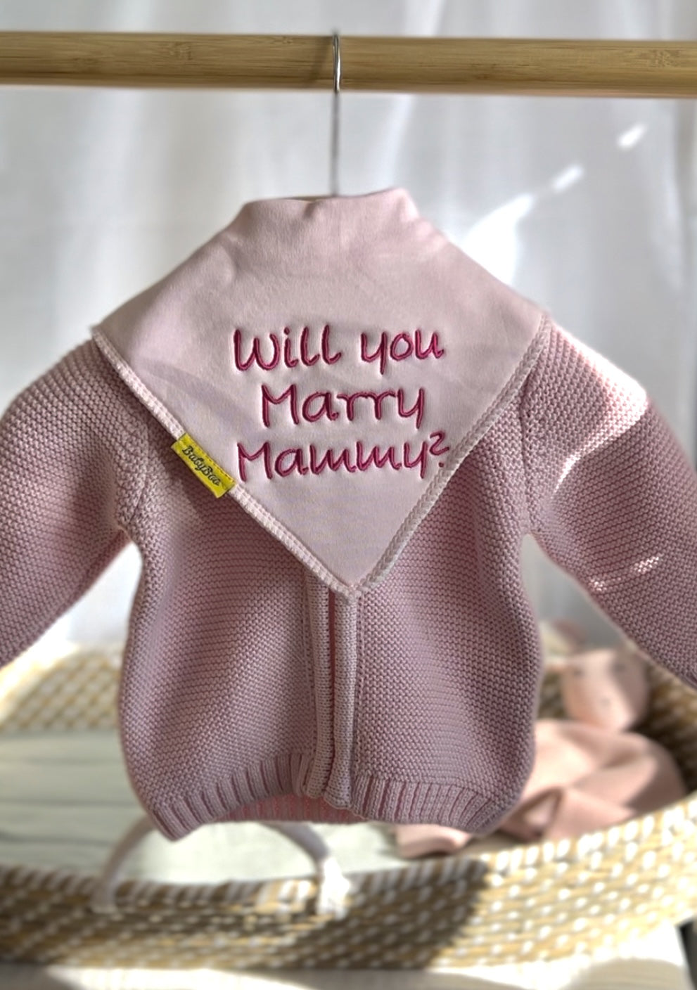 Will you marry daddy/mammy organic cotton DribbleBoo bandana bib