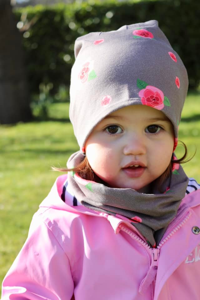 Roses organic cotton BooBeanie hat