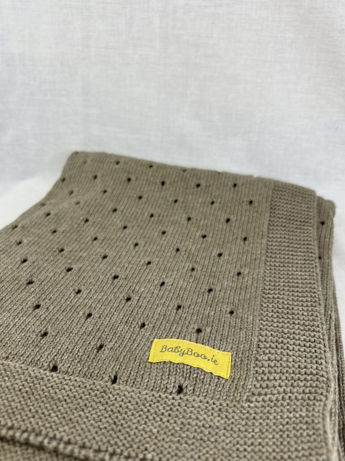 Organic cotton walnut brown cellular BlankieBoo