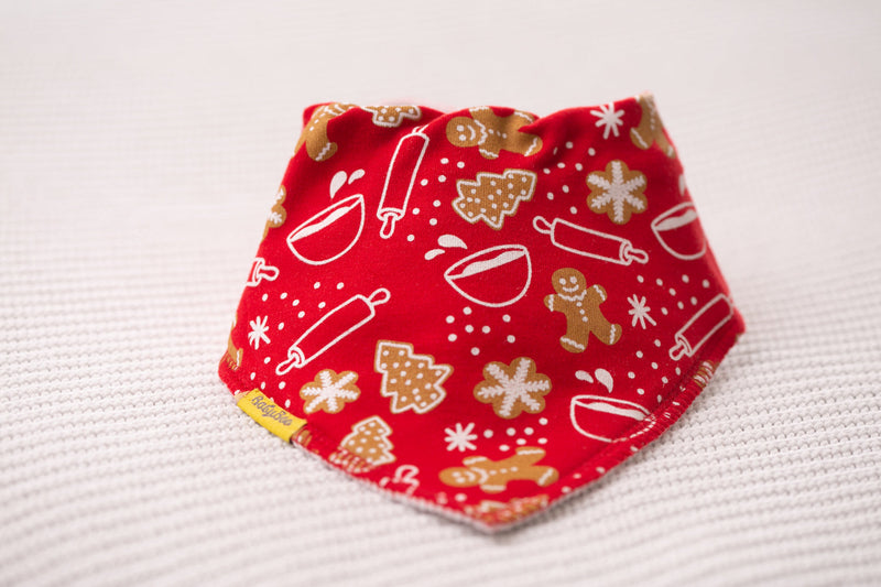 Baking for Santa organic cotton DribbleBoo bandana bib