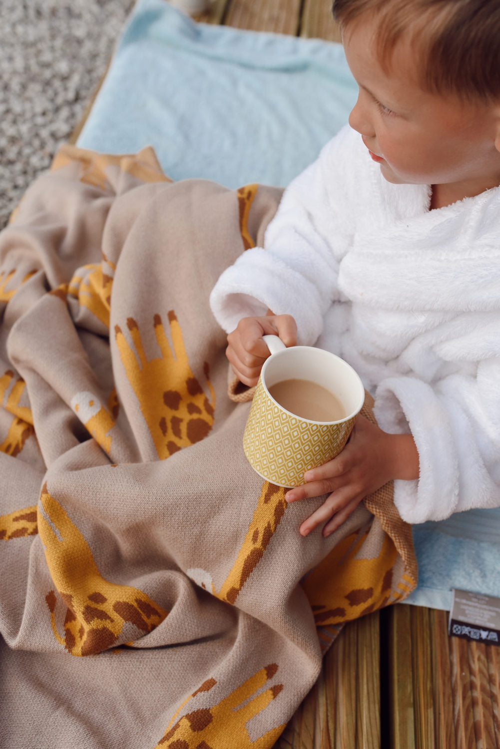 My cuddle blanket - giraffes