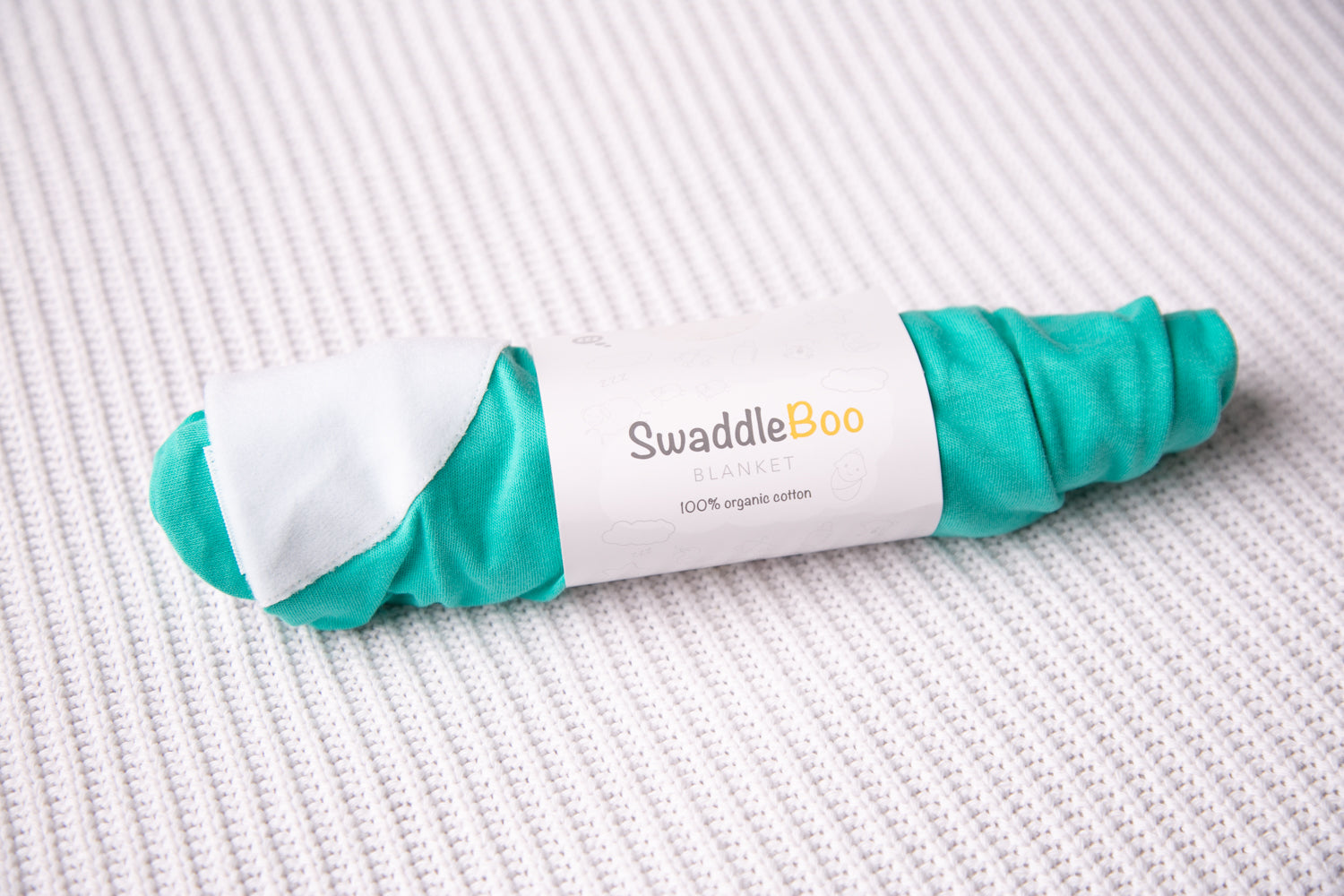 Sea green organic cotton SwaddleBoo