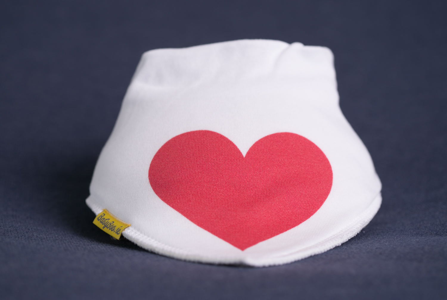 Love heart organic cotton DribbleBoo bandana bib