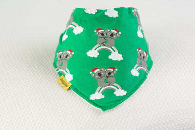 Christmas Koalas organic cotton DribbleBoo bandana bib