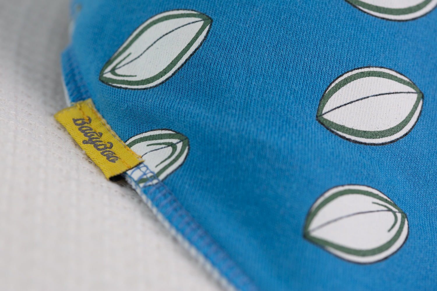 Blue rugby fan organic cotton DribbleBoo bandana bib