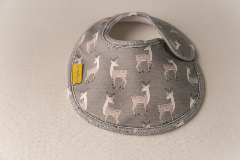 Grey Deers organic cotton LittleBoo baby bib