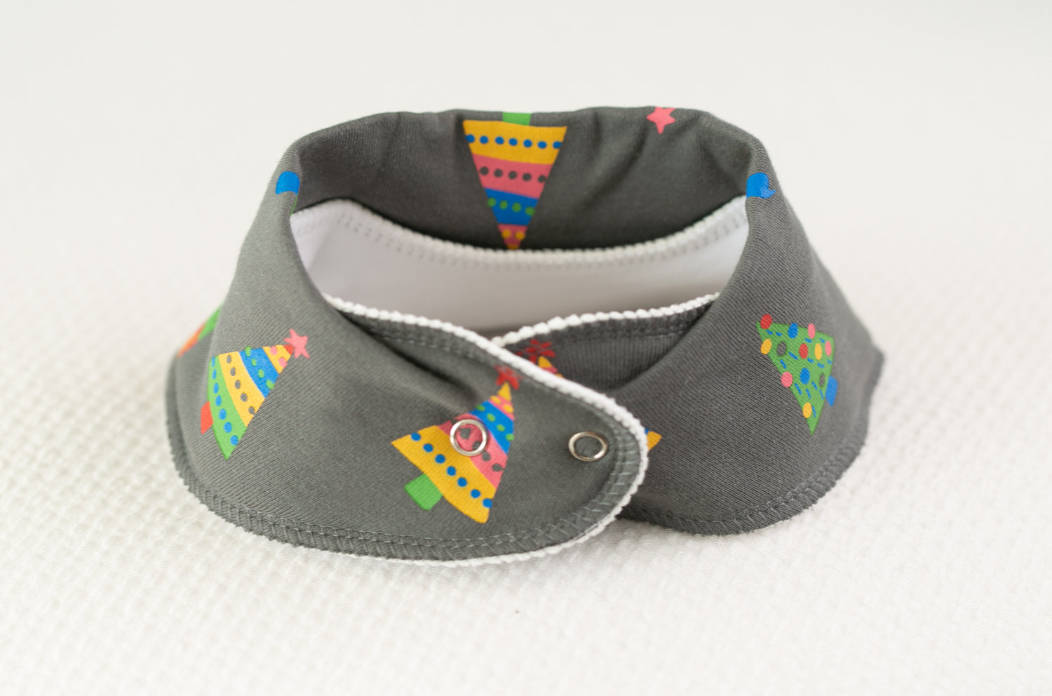 Rainbow trees organic cotton DribbleBoo bandana bib