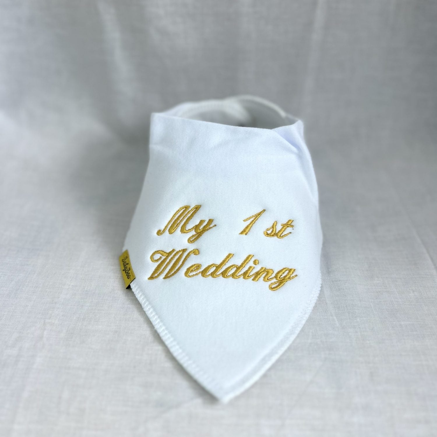My 1st Wedding organic cotton DribbleBoo bandana bib