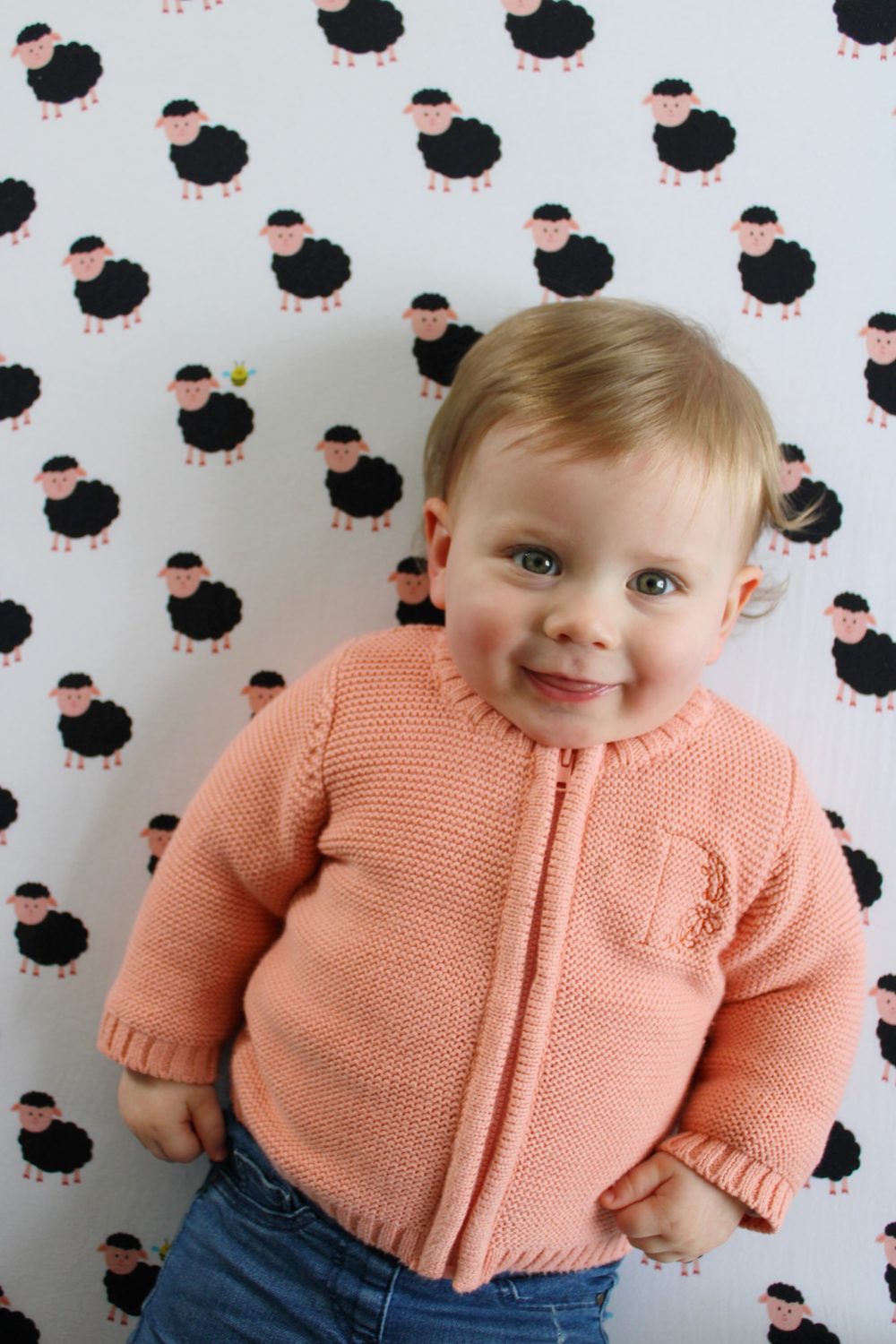 Sally sheep organic cotton BeddyBoo fitted sheet