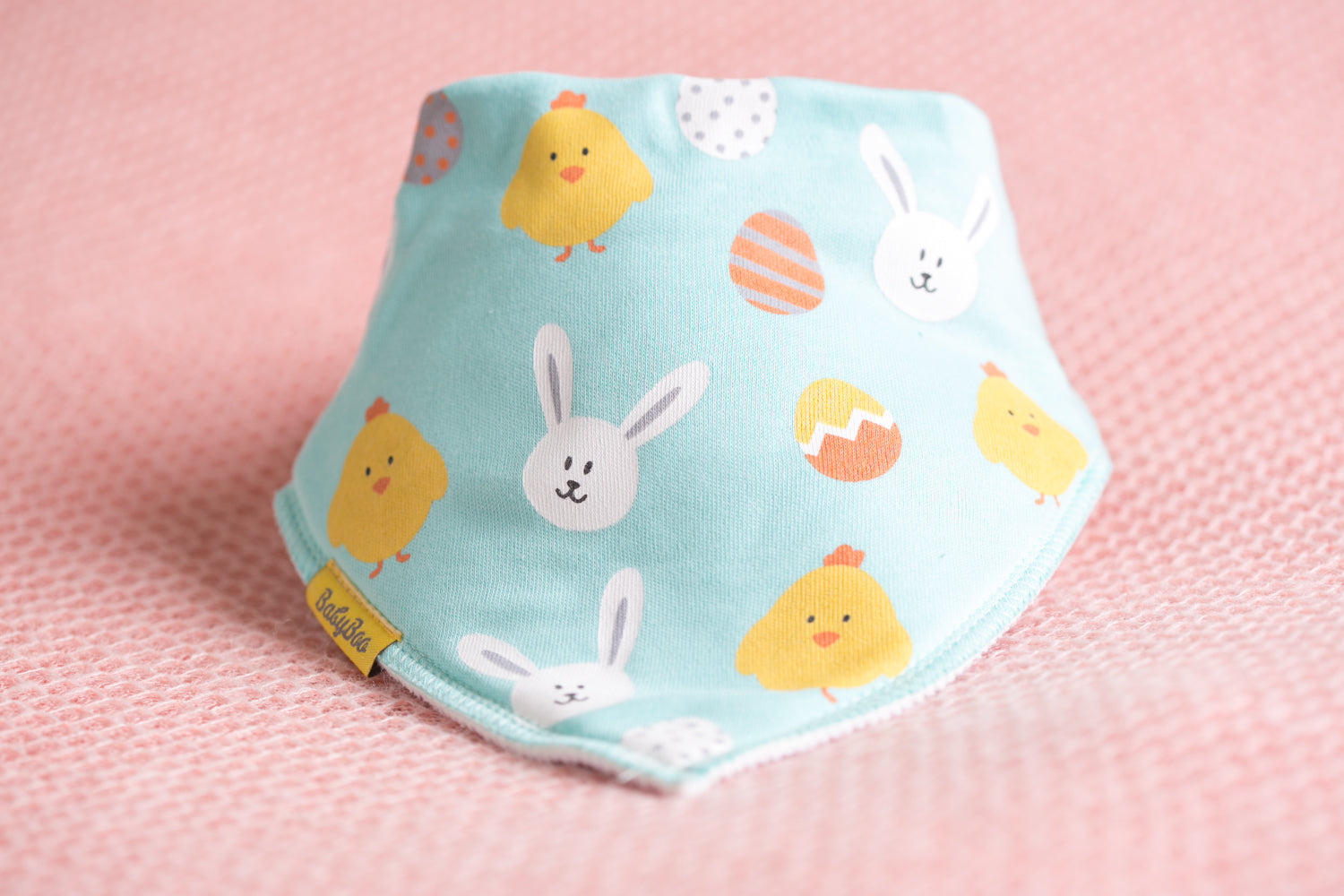 Mint Easter organic cotton DribbleBoo bandana bib