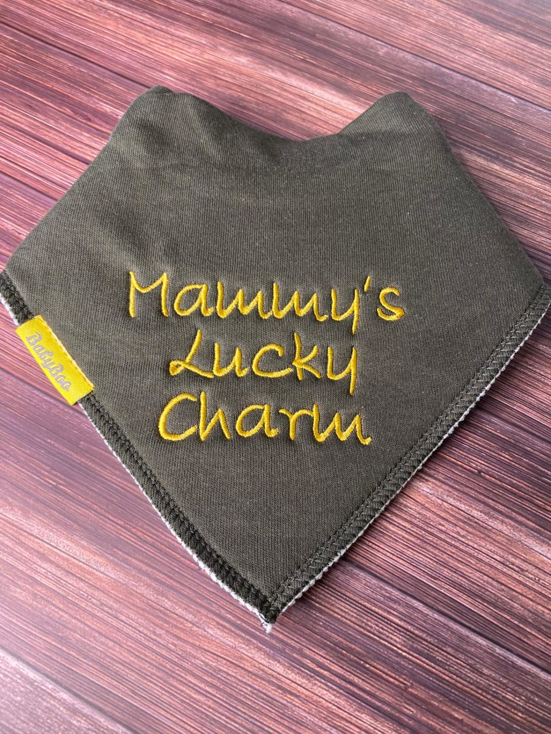 Lucky Charm organic cotton bandana bib