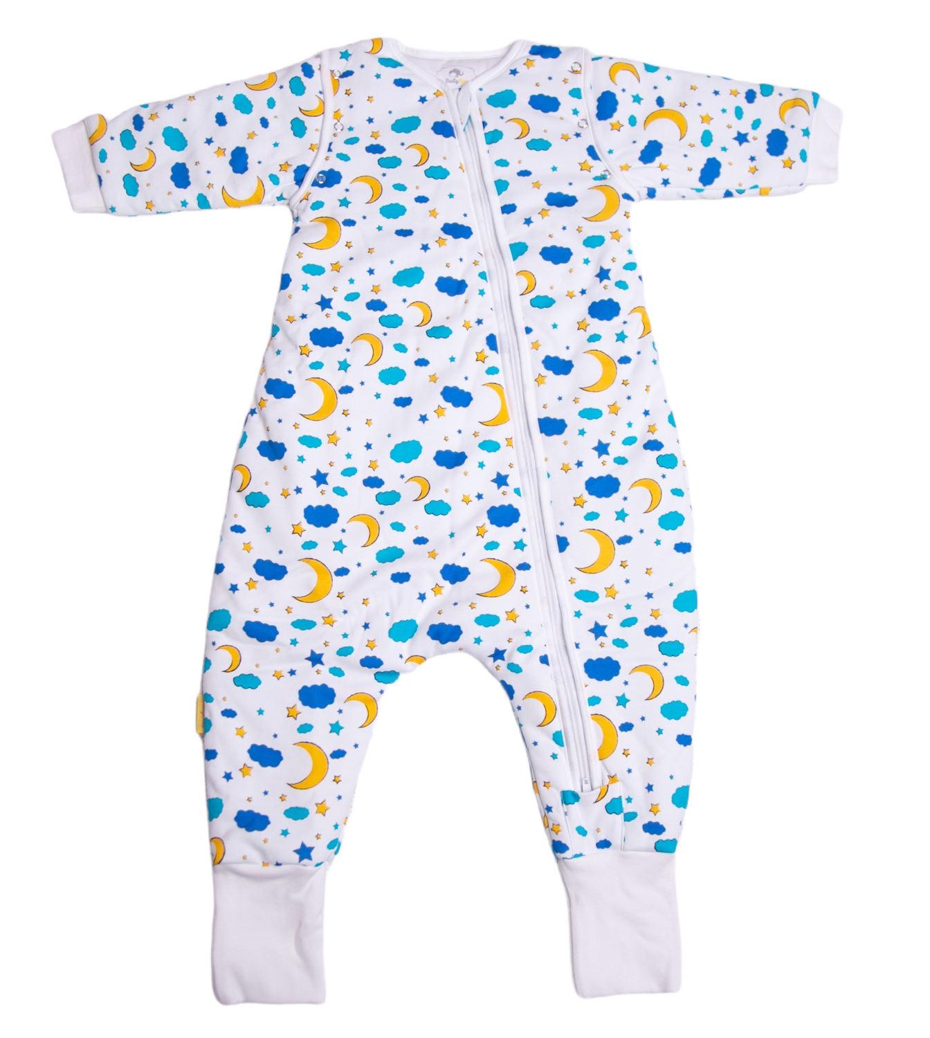 Moon and stars organic cotton SnuggleBoo sleepsuit (2.5 tog)