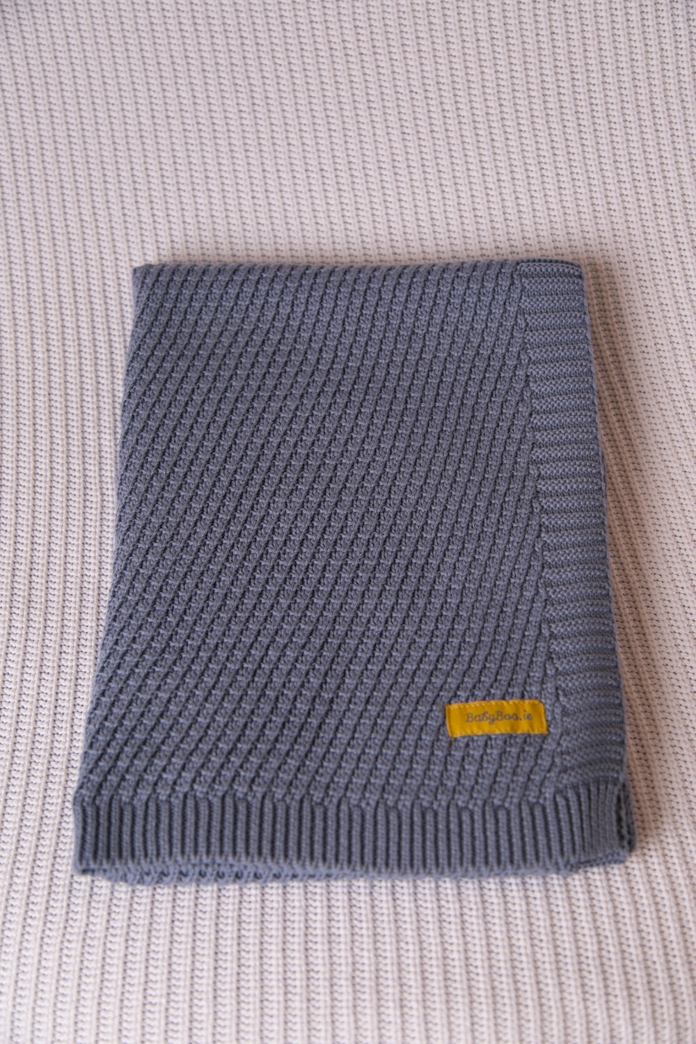 Blue organic cotton waffle style BlankieBoo