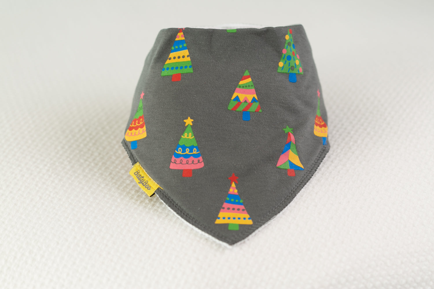 Rainbow trees organic cotton DribbleBoo bandana bib