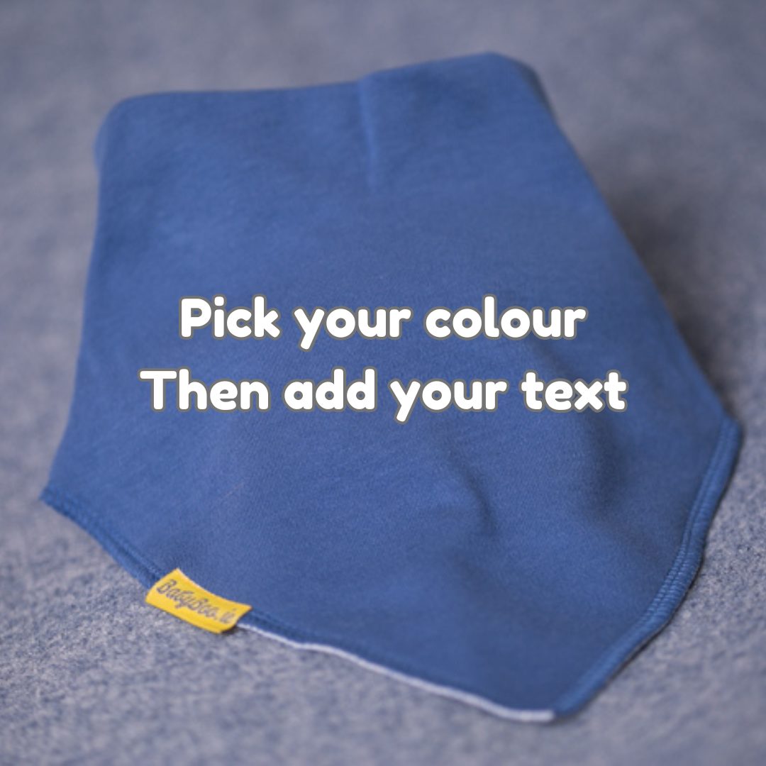 Personalised organic cotton BiggerBoo bandana bib (age 3+)