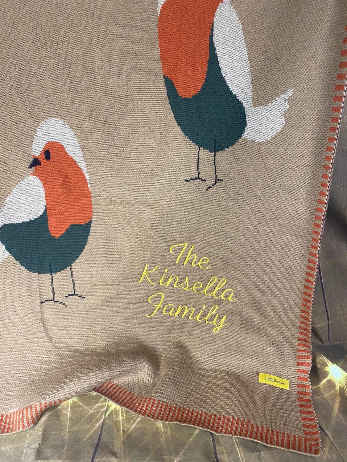 When Robins Appear Family Cuddle organic cotton blanket