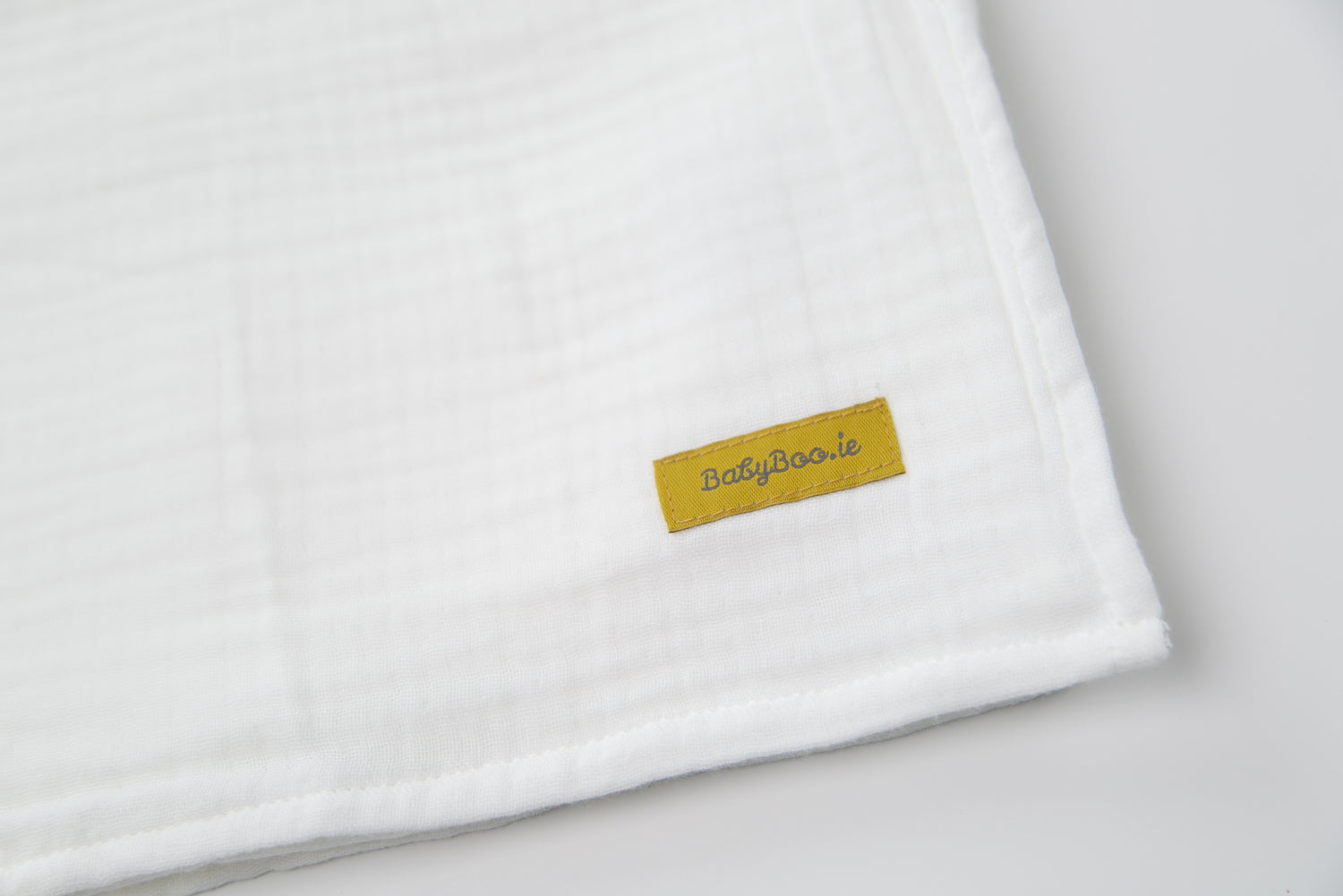 Pure White Organic Cotton super square muslin blanket