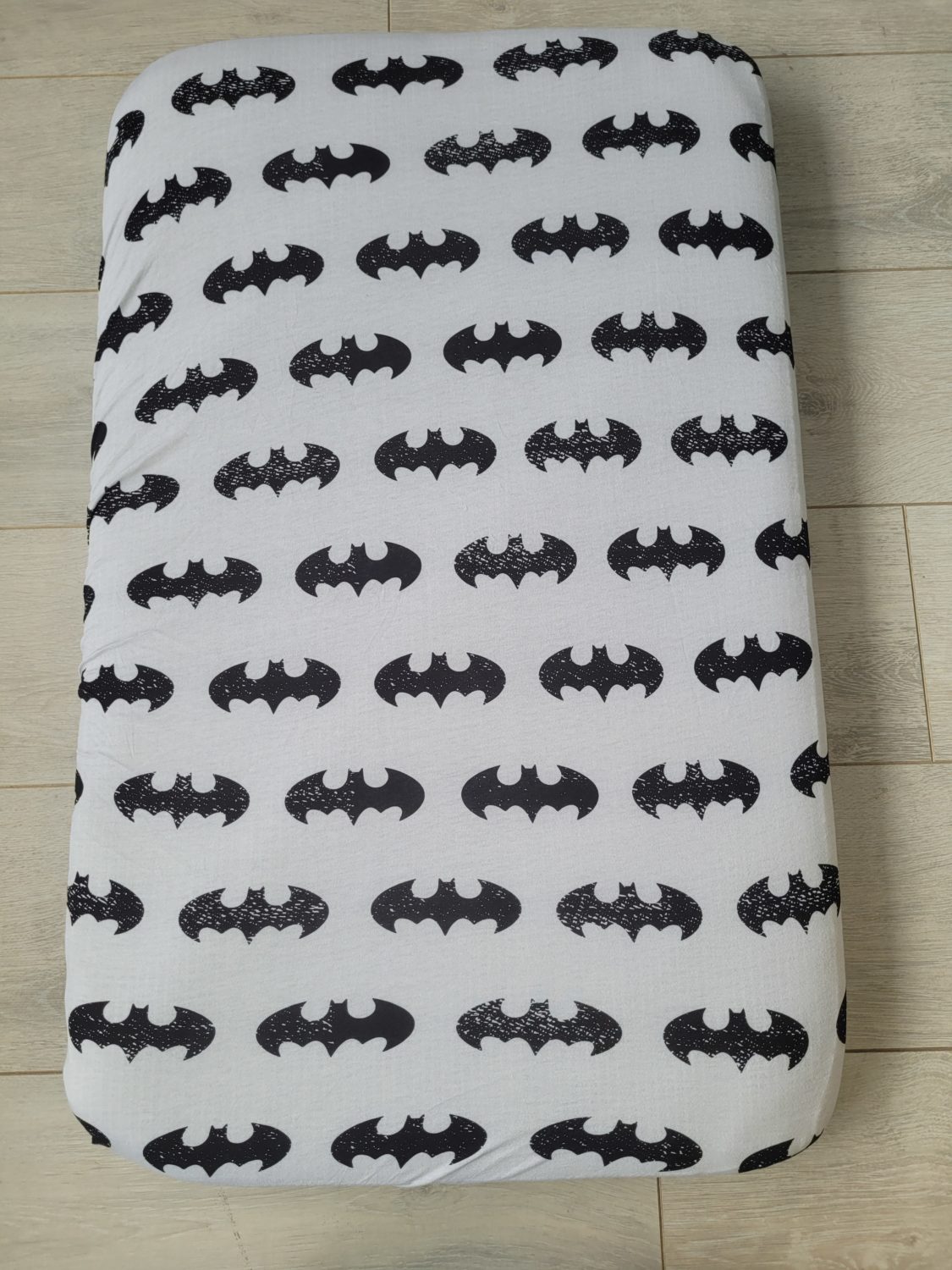 Grey Batman organic cotton BeddyBoo fitted sheet