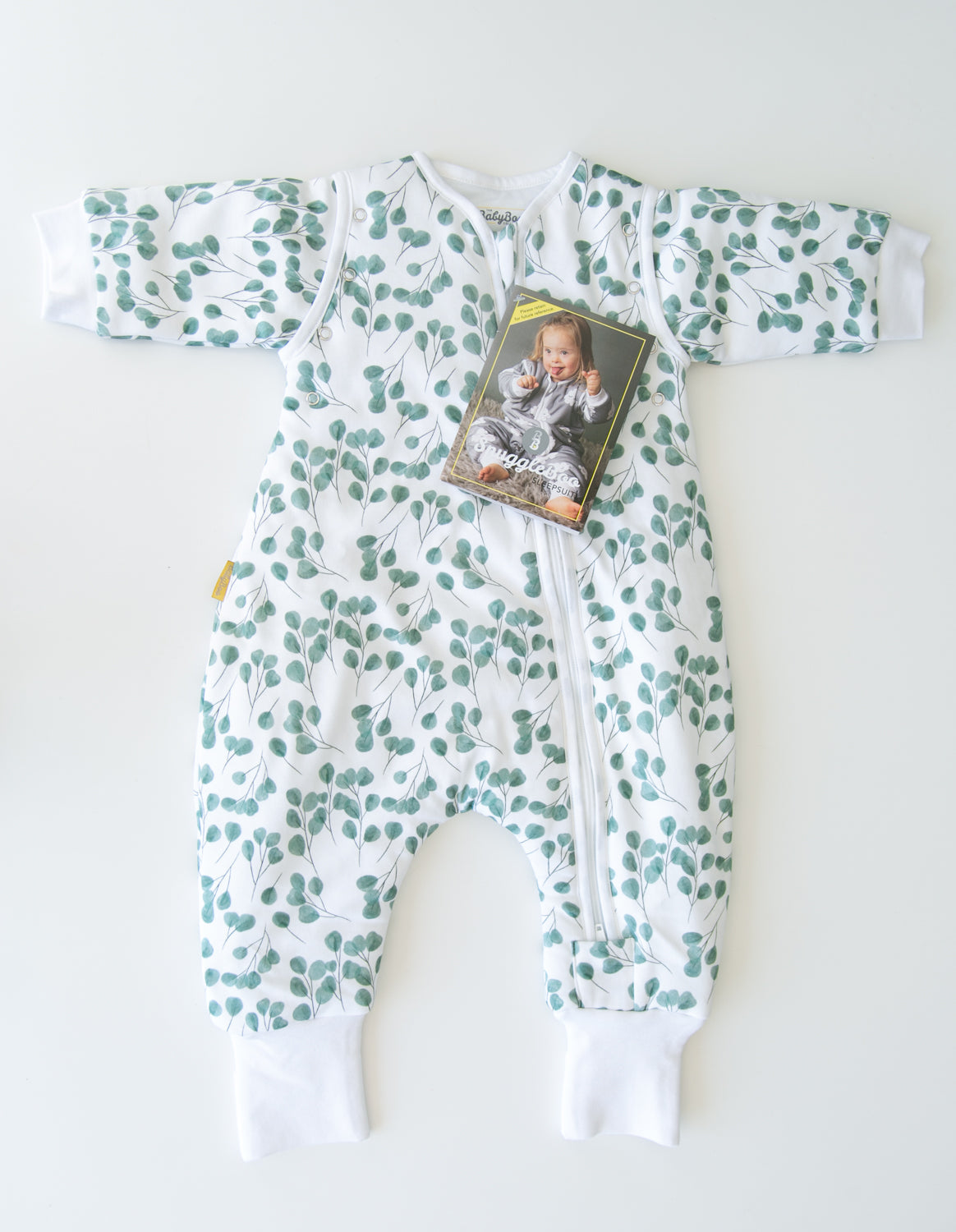 Eucalyptus organic cotton SnuggleBoo sleepsuit (1 tog)