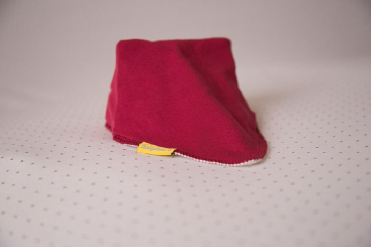 Just maroon organic cotton DribbleBoo bandana bib